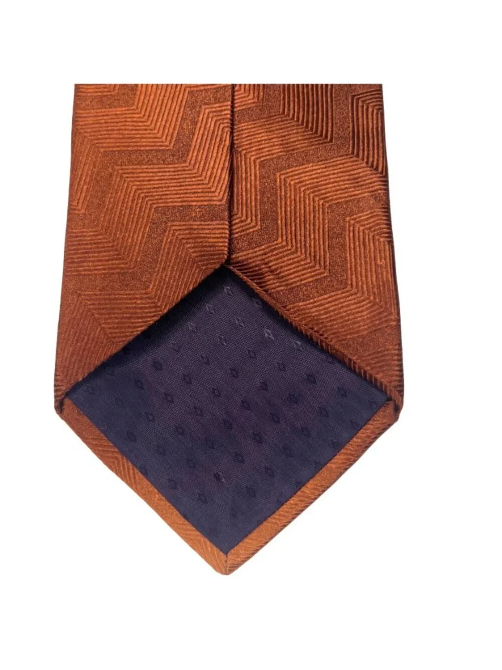 Jacques Ester Pure Silk Mens Tie Brown Geometric Chevron Pattern USA  (3/$15)
